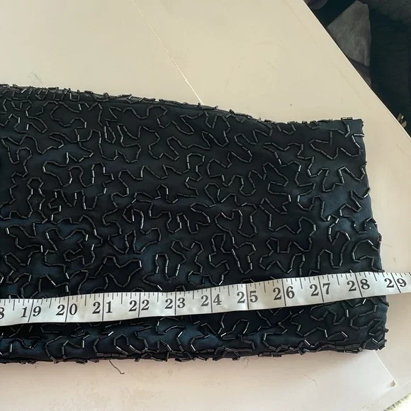 Black Tie He-ro Industries Womens Silk Beaded Strapless Evening Jumpsuit size 4 - Picture 11 of 14